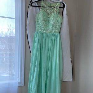 Long turquoise dress